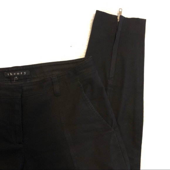 Theory Ankle Zip Skinny Pant Black - Picture 7 of 8